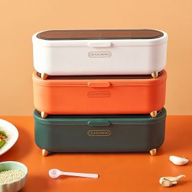 Seasoning Box Combination Set Seasoning Bottle Jar Household Kitchen Supplies Salt Msg Storage Box Sealed One-piece - DM026-orange