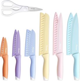 Colorful Knife Set 13 Pieces Kitchen Knives Set with Nonstick Ceramic - MULTY