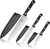 Kitchen Knife 3-Pcs Knife Set With Sheath stainless - BLACK