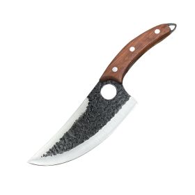 Forged Viking Knives,Chef Knife Butcher Knives Japanese Chef Knife Boning Knife Meat Cleaver for Kitchen or Camping Gift for Dad - red handle