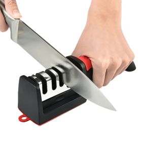 Multifunction Knife Sharpener Handheld Quick Sharpening Stone - Red - Sharpening Stone