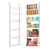 6-Tier Over the Door Pantry Organizer Hanging Storage Rack Adjustable Kitchen - 6 - White