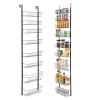 9-Tier Over the Door Pantry Organizer Hanging Storage Rack Adjustable Kitchen - 9 - Black