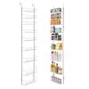 9-Tier Over the Door Pantry Organizer Hanging Storage Rack Adjustable Kitchen - 9 - White