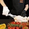 2PCS KITCHEN KNIFE.Chef knife and Poultry shears - Black