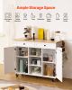 52in Kitchen Island Cart Rolling Storage Cabinet Table with Drawer Drop Leaf - White-Drop Leaf