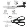 Kitchen 2Pcs Stainless steel Chef Scissor Knife Set - Black - Kitchen Surpplice