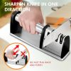 Multifunction Knife Sharpener Handheld Quick Sharpening Stone - Silver - Sharpening Stone