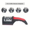 Multifunction Knife Sharpener Handheld Quick Sharpening Stone - Red - Sharpening Stone