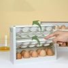 Refrigerator Egg Storage Box; Side Door Multi-layer Egg Tray For Refrigerator; Anti-fall Egg Tray; Kitchen Egg Rack - White