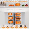 Pot Organizer Rack 8 Tiers Pots and Pans Organizer, Pot Lid Organizer for Kitchen Cabinet Cookware Organizers and Storage,Upgraded - 8 Tiers
