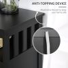 Kitchen Sideboard, Buffet Cabinet, Wooden Storage Console Table with 2-Level Cabinet and Open Shelf, Black - Black