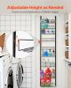 9-Tier Over the Door Pantry Organizer Hanging Storage Rack Adjustable Kitchen - 9 - Black