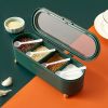 Seasoning Box Combination Set Seasoning Bottle Jar Household Kitchen Supplies Salt Msg Storage Box Sealed One-piece - DM026-green