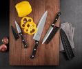 Kitchen Knife 3-Pcs Knife Set With Sheath stainless - BLACK